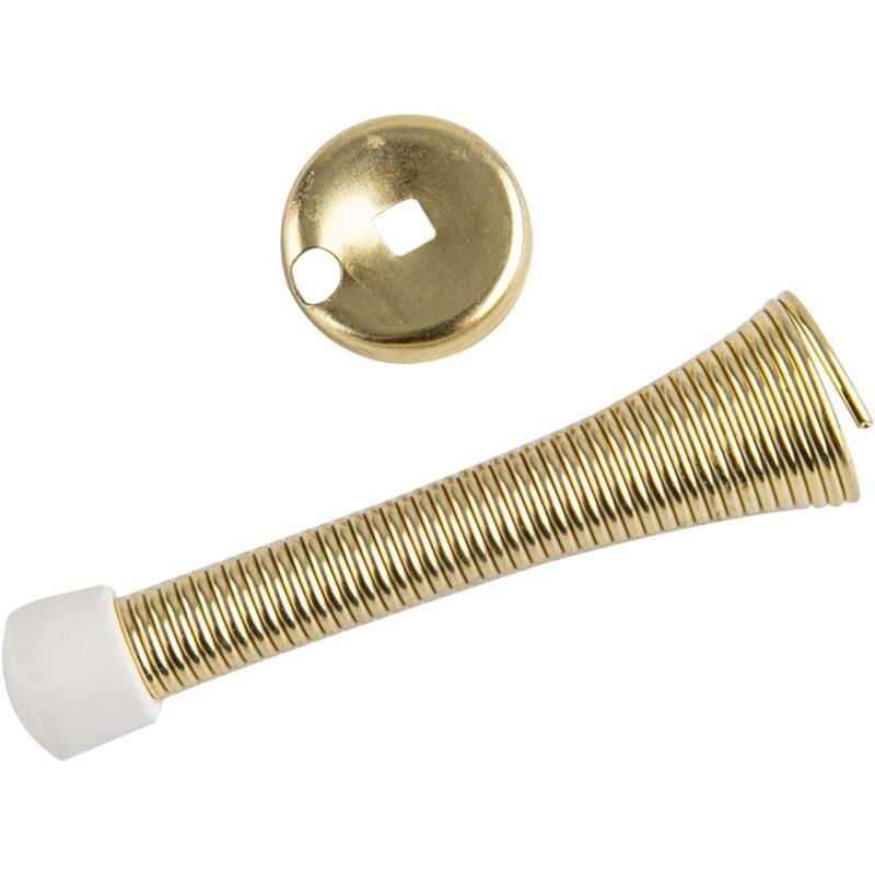 12 Pack Spring Door Stops Polished Brass