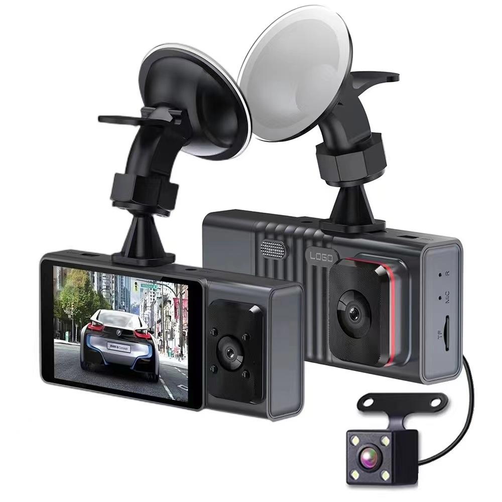 3 In 1 Car Dash Cam With Wifi 1080P Night Vision Ips Screen 32Gb