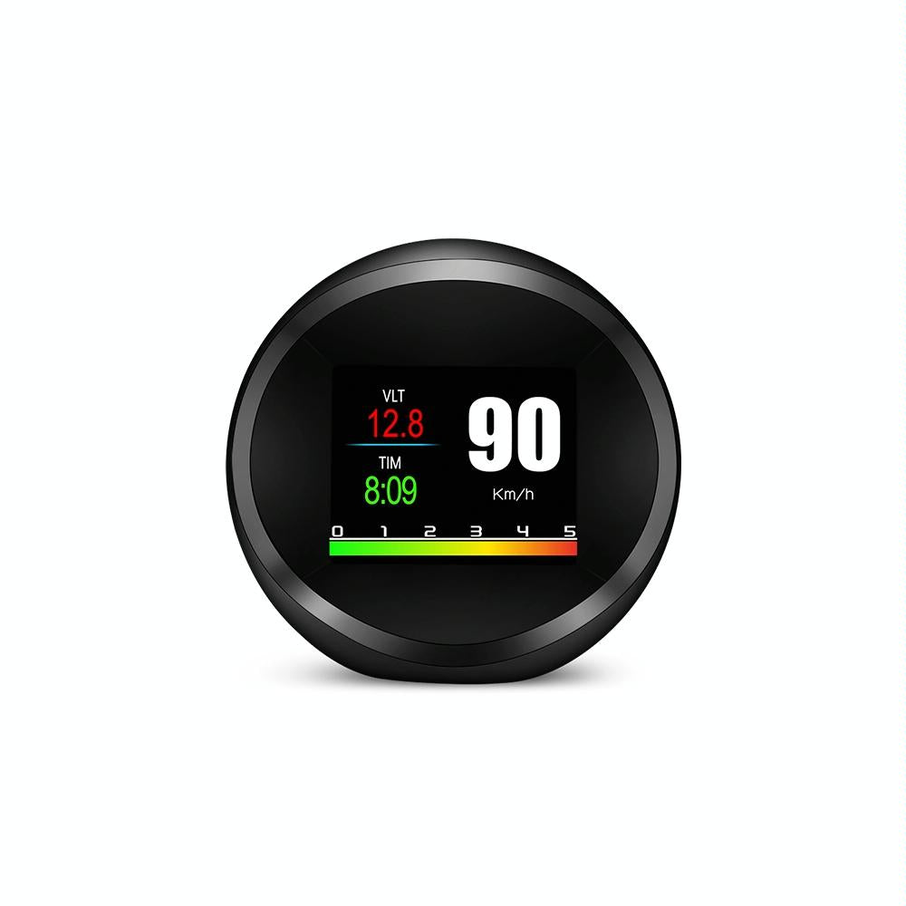 Car Hud Head Up Display Obd2 + Gps Mode Water Temp Speed Voltage Fuel Alarm