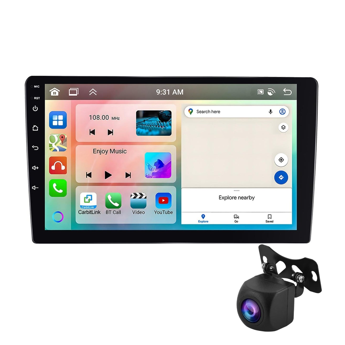 6 + 128G Android Car Bluetooth Player With Locator Technology Navigation Standard 7 Inch