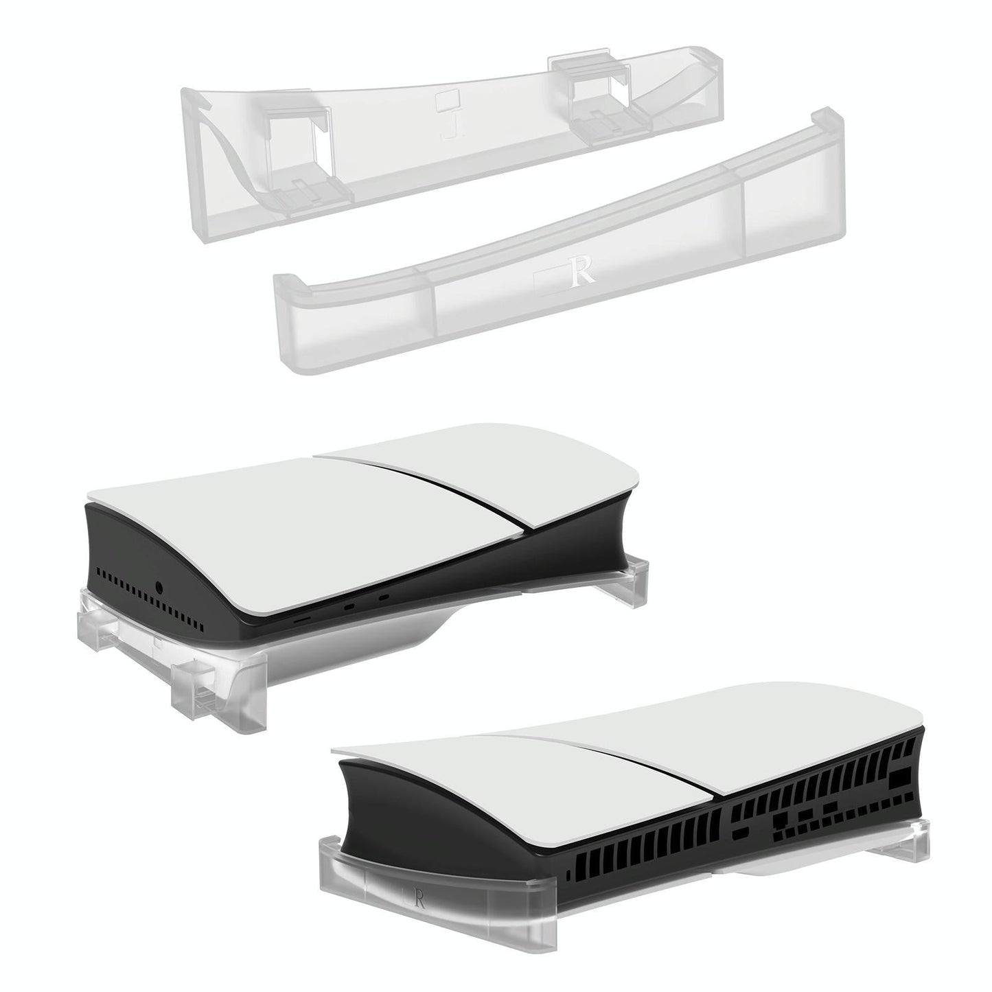 Universal Horizontal Stand For Ps5 Slim Digital / Optical Drive Version Black