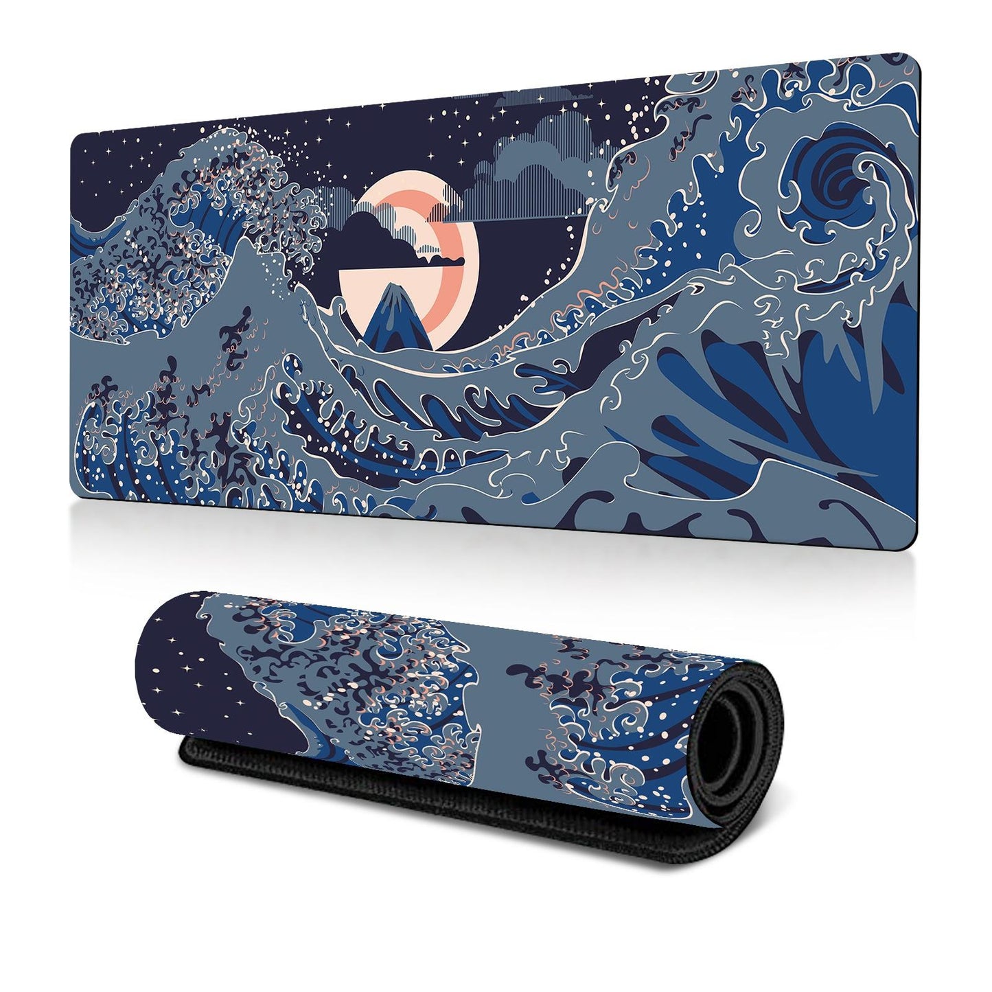 Non Slip Gaming Mouse Pad Big Wave Design - No.2 300X600x2mm