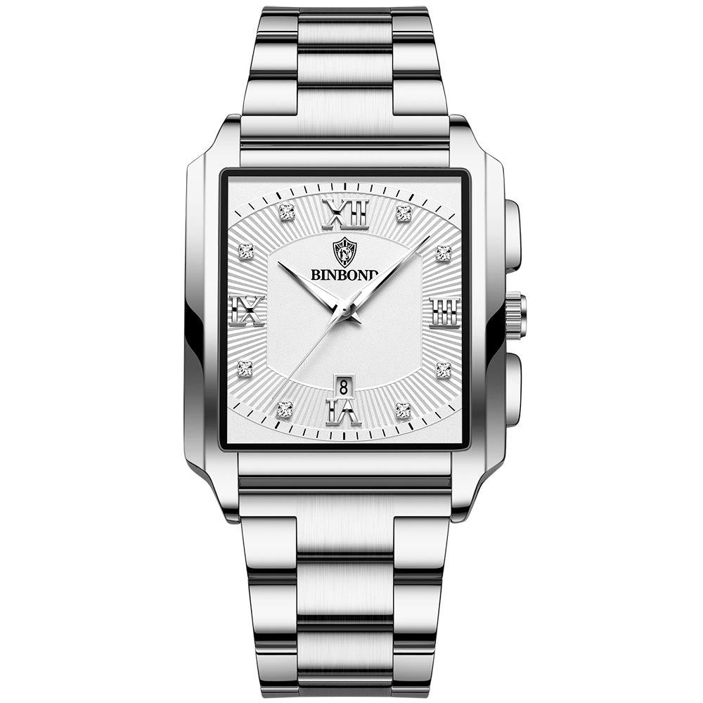 Waterproof Men Quartz Watch Rectangular Outdoor Design Full Gold Black
