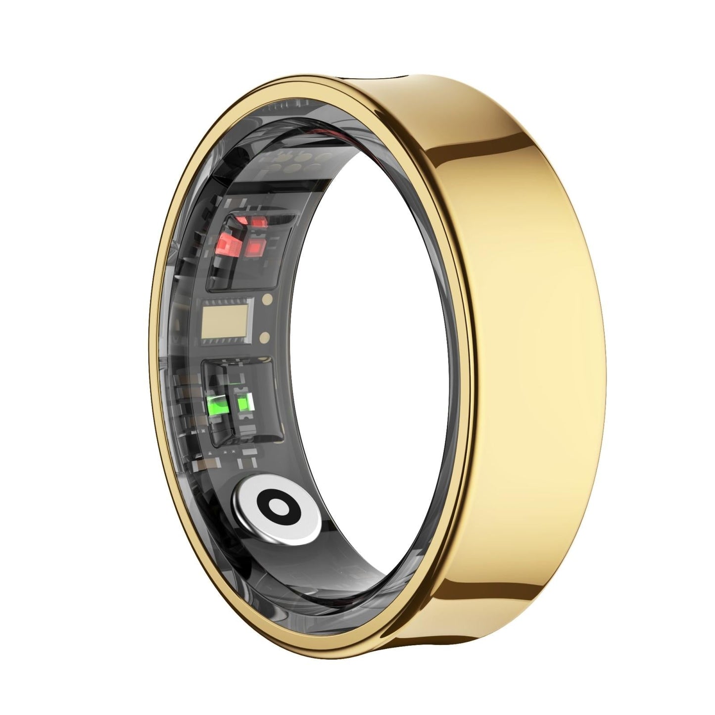 Smart Ring With Heart Rate Blood Oxygen Sleep Monitoring & Sports Modes Size 8 Gold