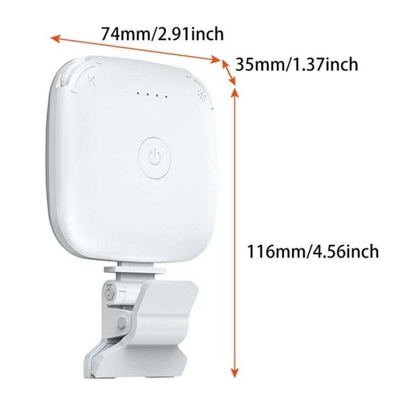 White Mini Clip On Led Fill Light For Video Conferencing And Live Streaming