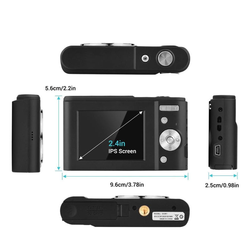 36Mp 2.7K Full Hd Digital Camera With 16X Zoom For Children 2.4 Inch Screen Pink