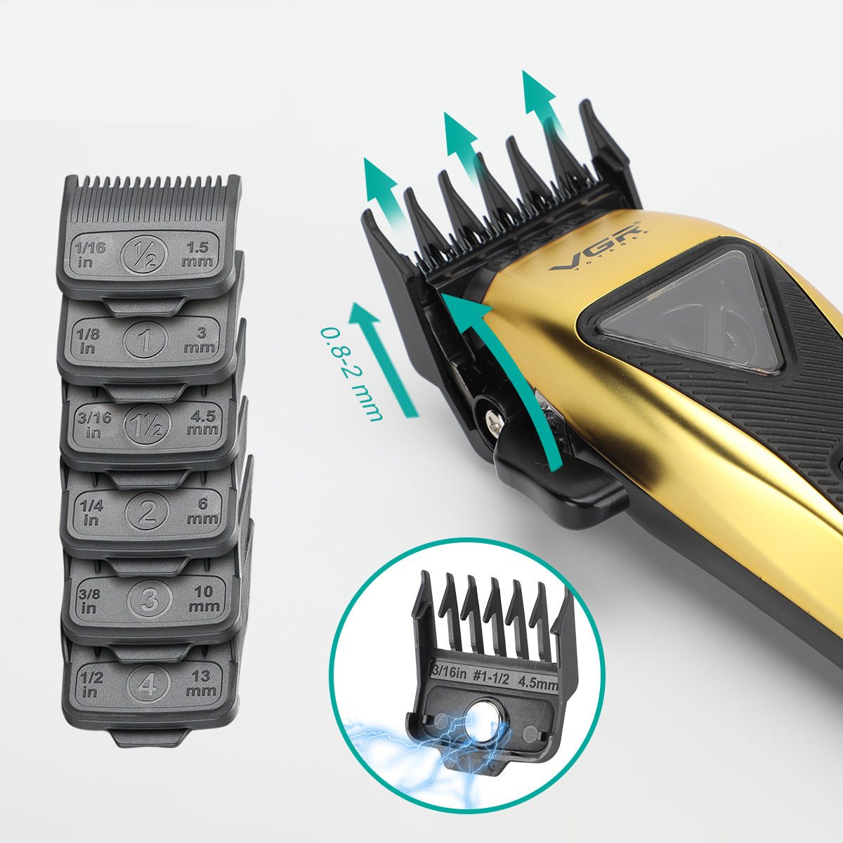 Elosung Professional Hair Clipper Set 9000 Rpm Vector Motor Rechargeable Cordless Grooming Kit With Accessories