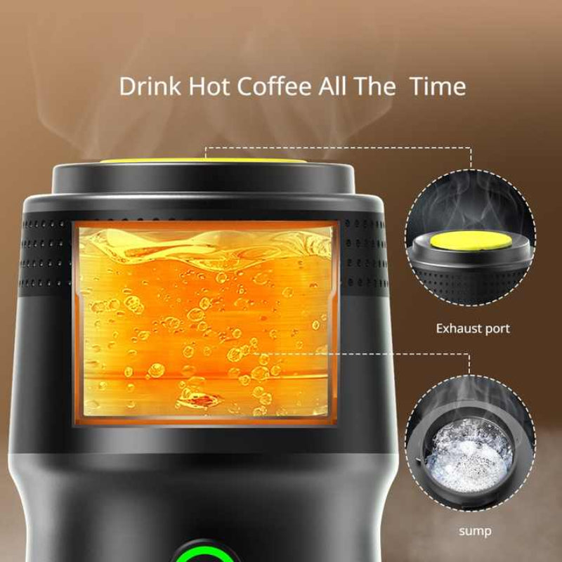 Black Fully Automatic Espresso Coffee Machine Universal 3 In 1 Capsule Powder & Maker