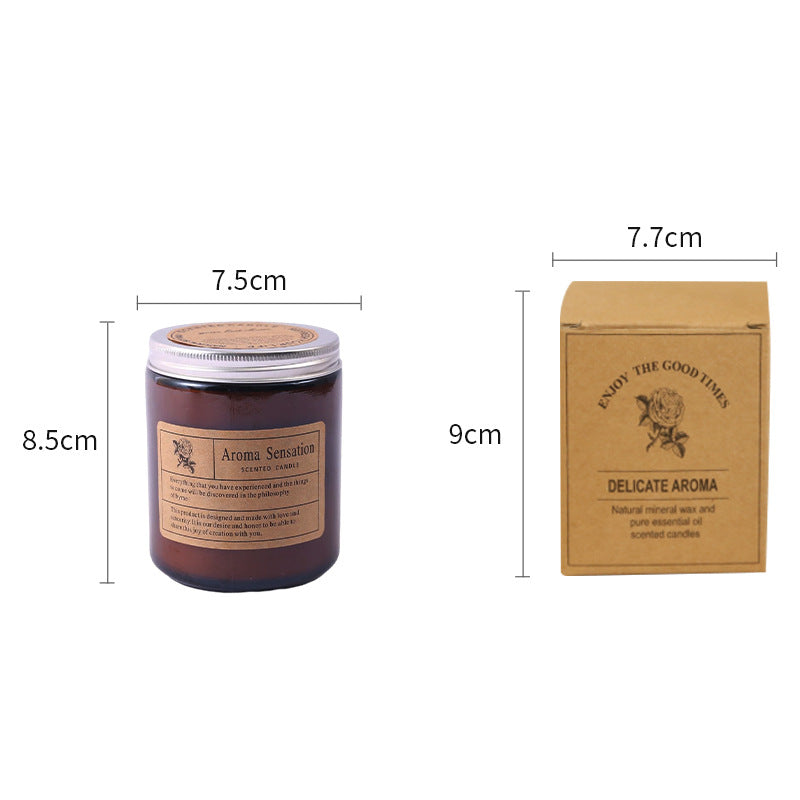 Elosung Rose Sandalwood Aromatherapy Scented Candle Hand Poured Soy Wax For Relaxation And Home Decor
