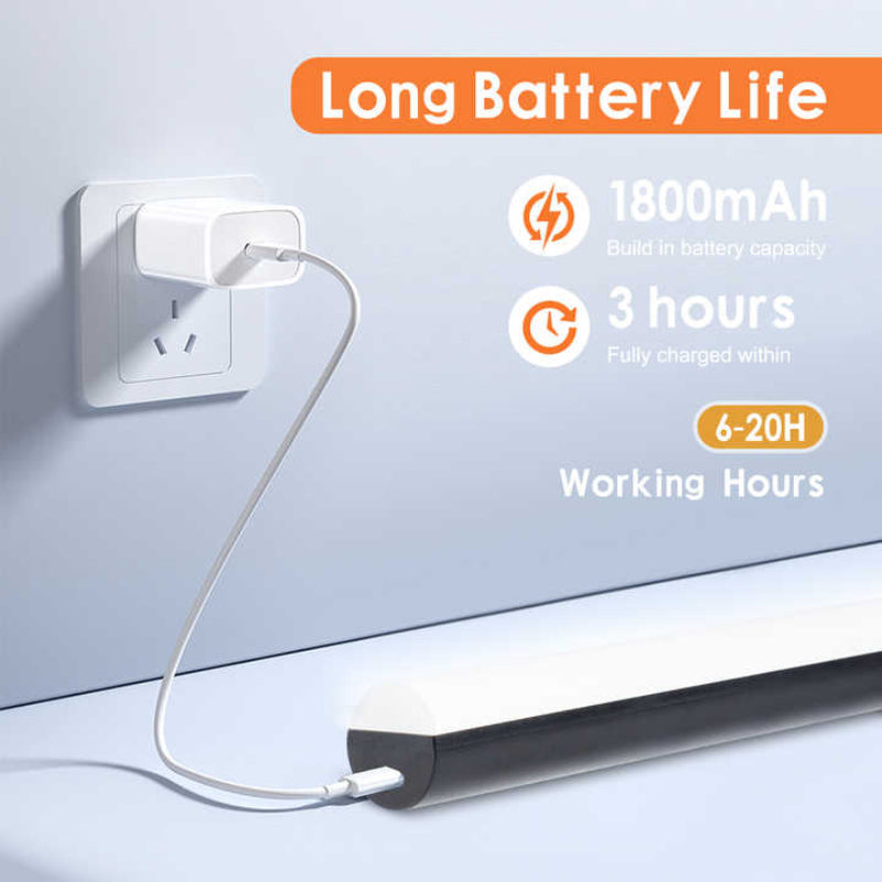 Elosung White Rechargeable Led Desk Light With Rgb And Study Mode