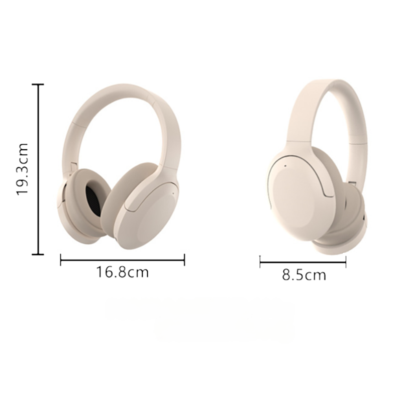 Elosung Khaki P3965 Foldable Bluetooth 5.3 Anc Wireless Over Ear Headphones With Noise Cancellation