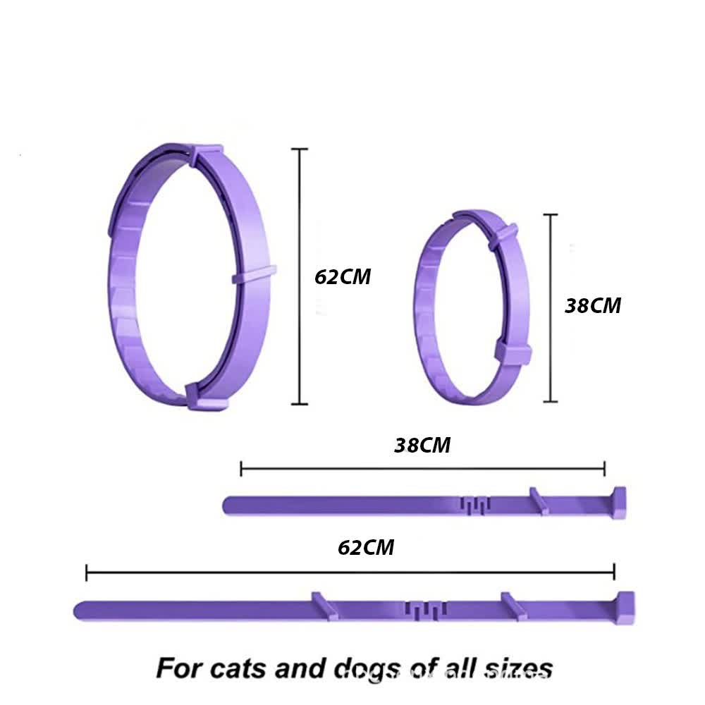 1 Sets of Elosung 1 Sets Of Gray Calming Collars For Cats Natural Anxiety Relief 4 Pack