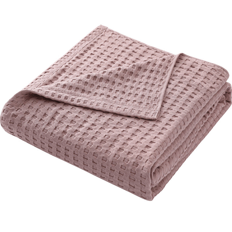 Cotton Waffle Blanket Air Conditioning Blanket/Throw/Summer Quilt 200*230Cmgreen