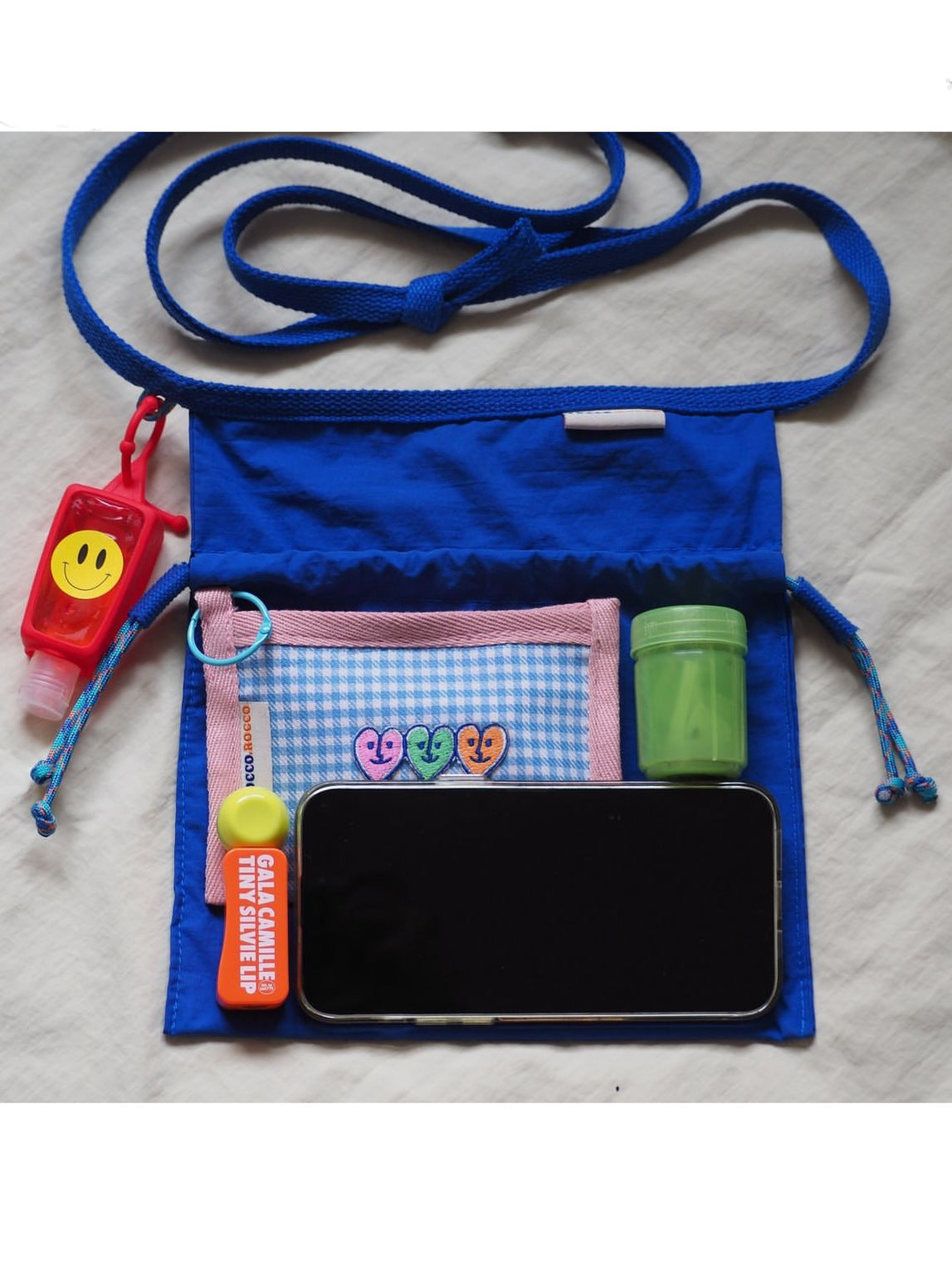 Red 2Pcs Cute Lightweight Drawstring Crossbody Phone Bag - Simple Mini Shoulder Pouch (21X22cm)