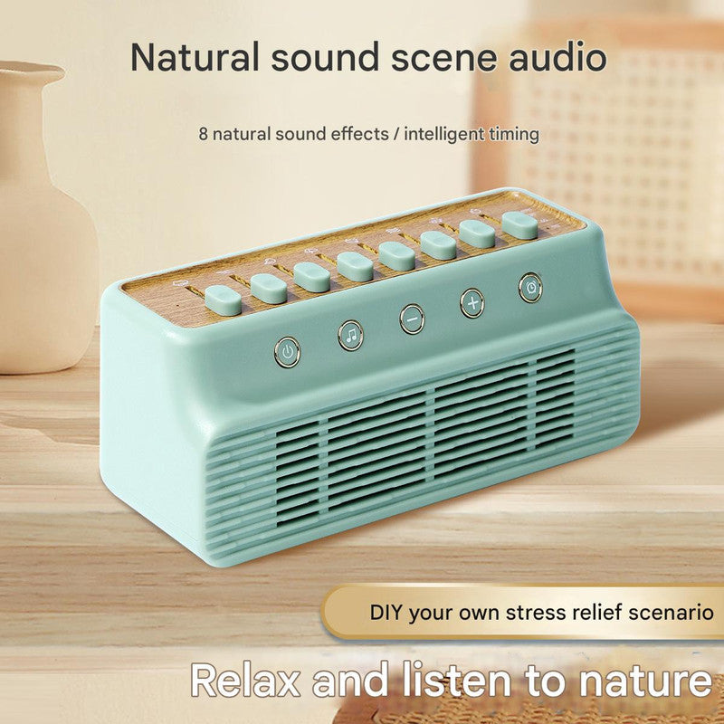 Retro White Noise Sound Machine & Bluetooth Speaker 8 Nature Sounds Smart Timer