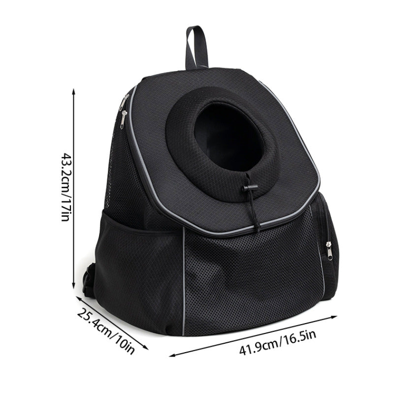 Ventilated Adjustable Pet Backpack Carrier For Small To Medium Dogs Large Cats Purple