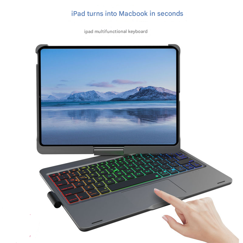 Rose Gold Magic Keyboard Case For Ipad Air6/Air7 11 Inch Bluetooth With Rgb Backlight & Precision Trackpad