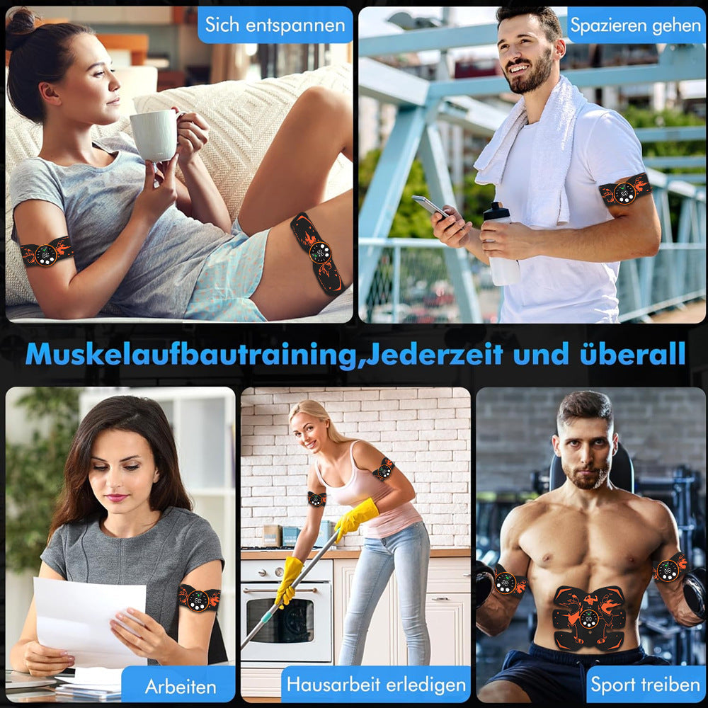 Black And Blue Ultimate Ems Muscle Stimulator Kit Usb Rechargeable Abdominal & Full Body Toner For Abs Arms Glutes
