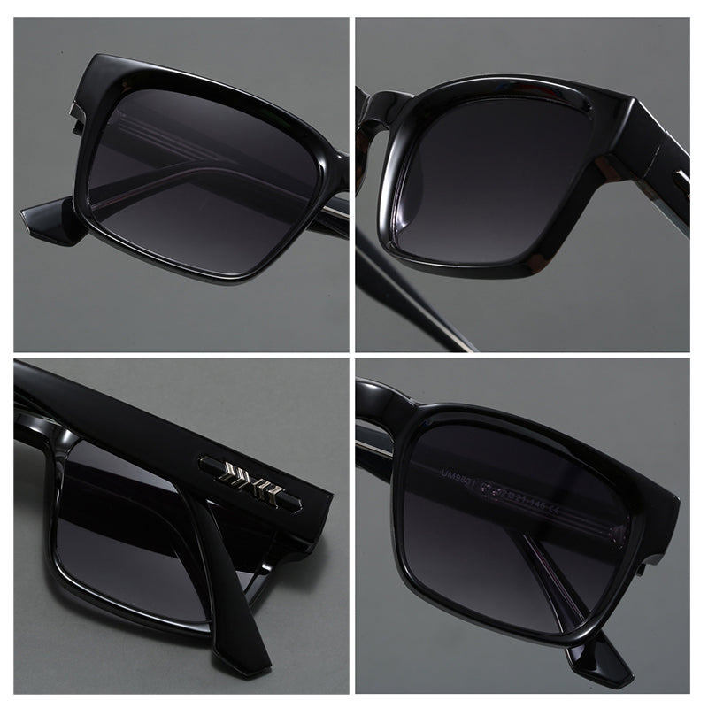 Dark Grey Trendy Oversized Lightweight Blue Blocking Sunglasses For Men Anti Fog Photochromic And Uv Protection