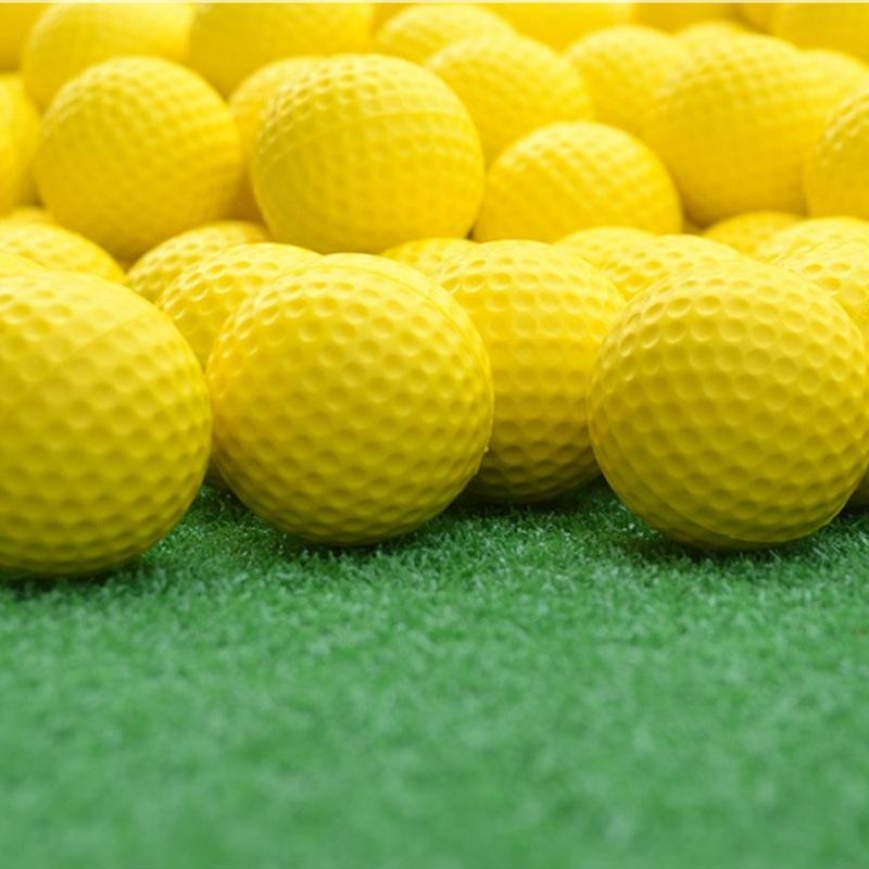 Set Of Ten Indoor Golf Balls Made From Synthetic Rubber For Training Use