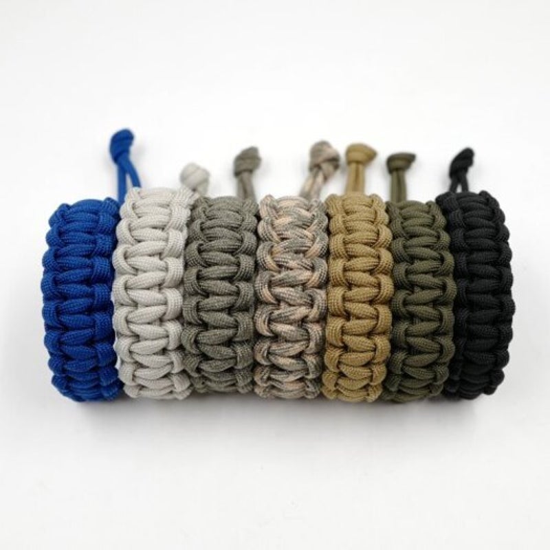 Survival Emergency 550 Paracord Bracelet Parachute Cord For Camping Hiking Dark Grey