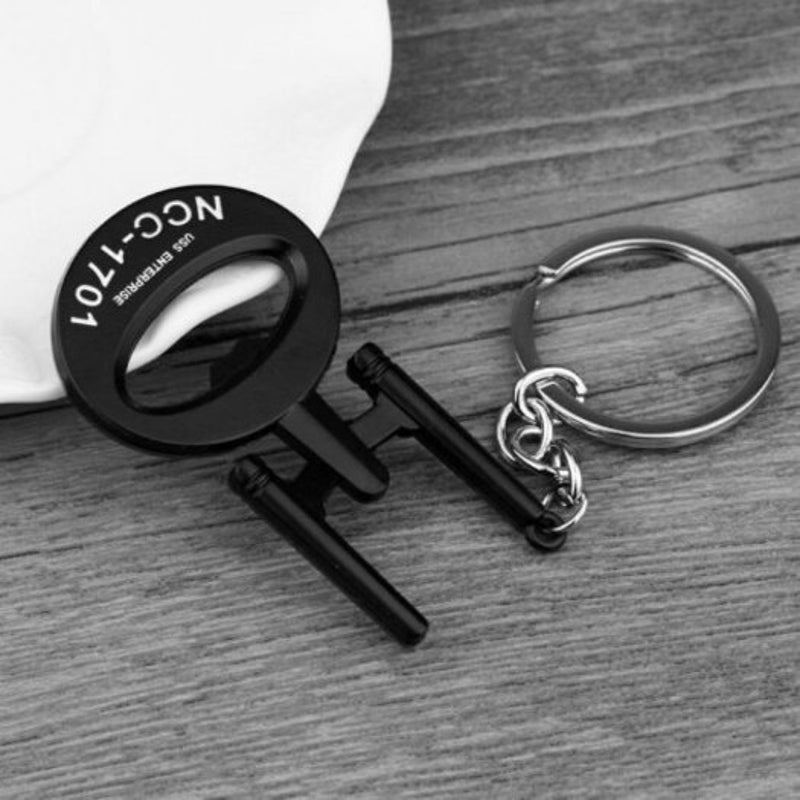 Alloy Multifunctional Bottle Opener Key Chain Ring Black