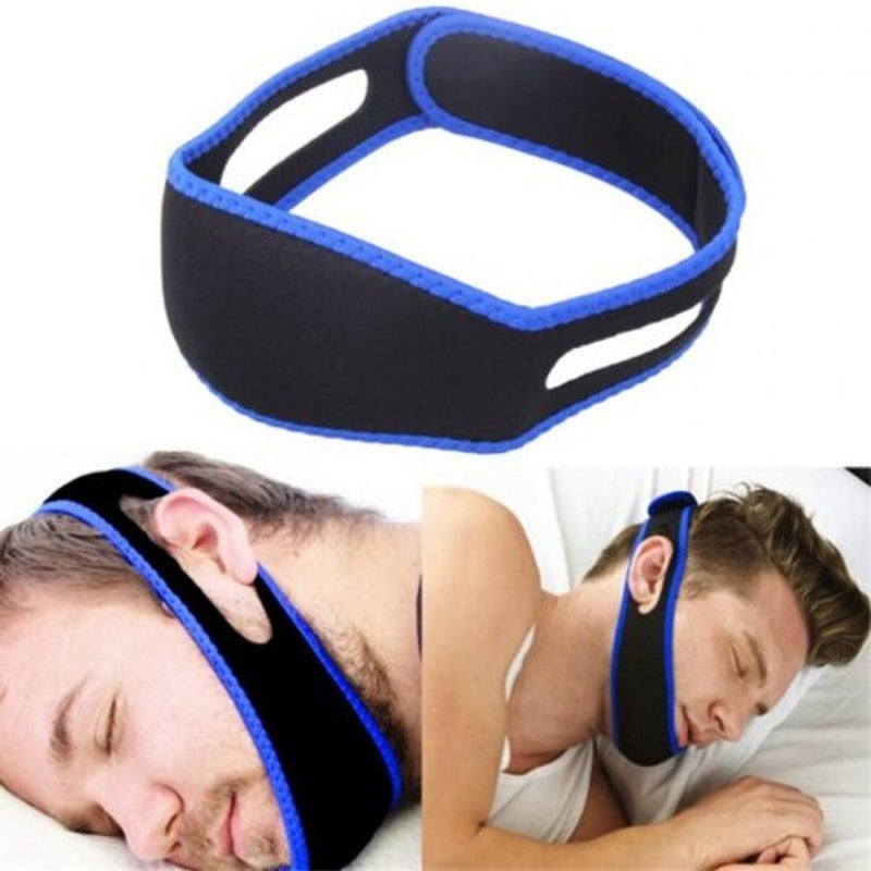 Anti Snore Belt Chin Strap Snoring Stopper Guard Black