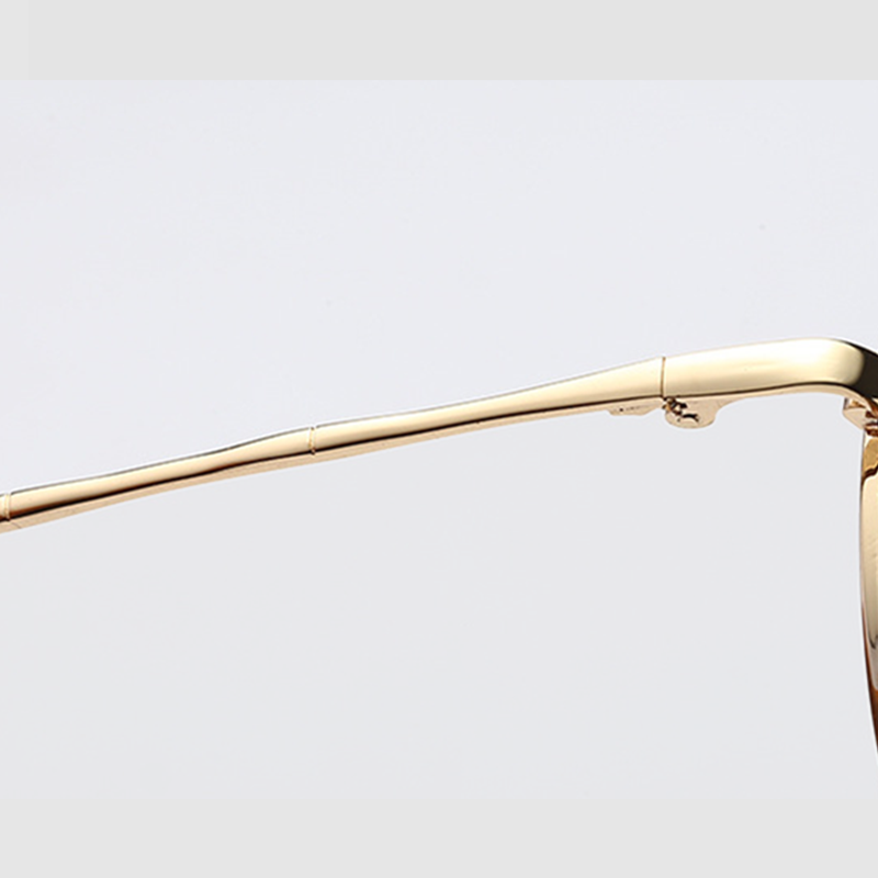 Anti Blue Light Ray Glasses Cat Ear Metal Frame Men Women Gold-Black