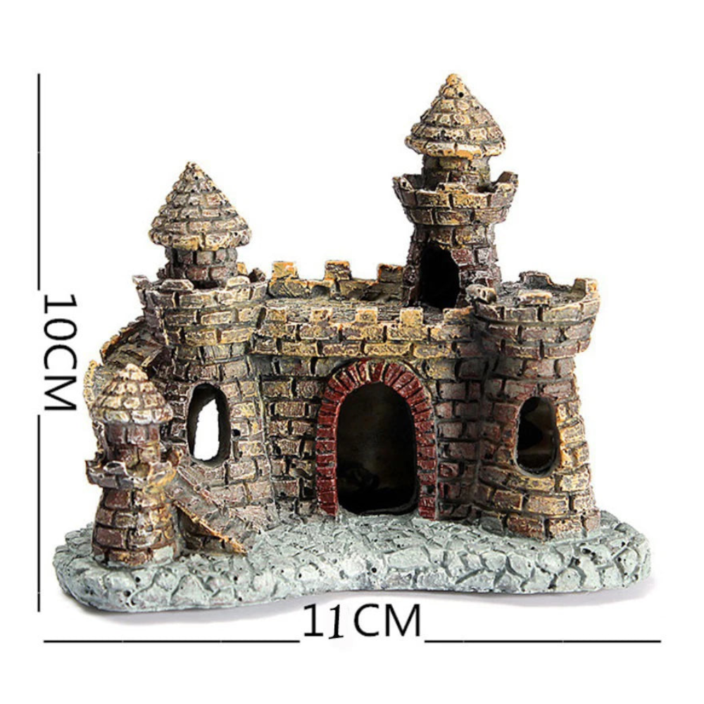 Artificial World Of Tanks Stone-Island Resin Castle Aquarium Decoration For Fish