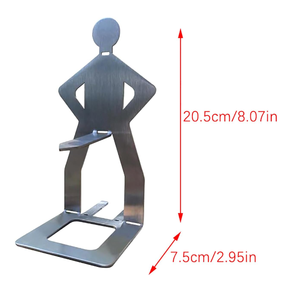 Bbq Stainless Steel Sausage Holder 3 Pieces Portable Standing Man Fun Fork Camping Picnic Garden Kitchen Gifts Men