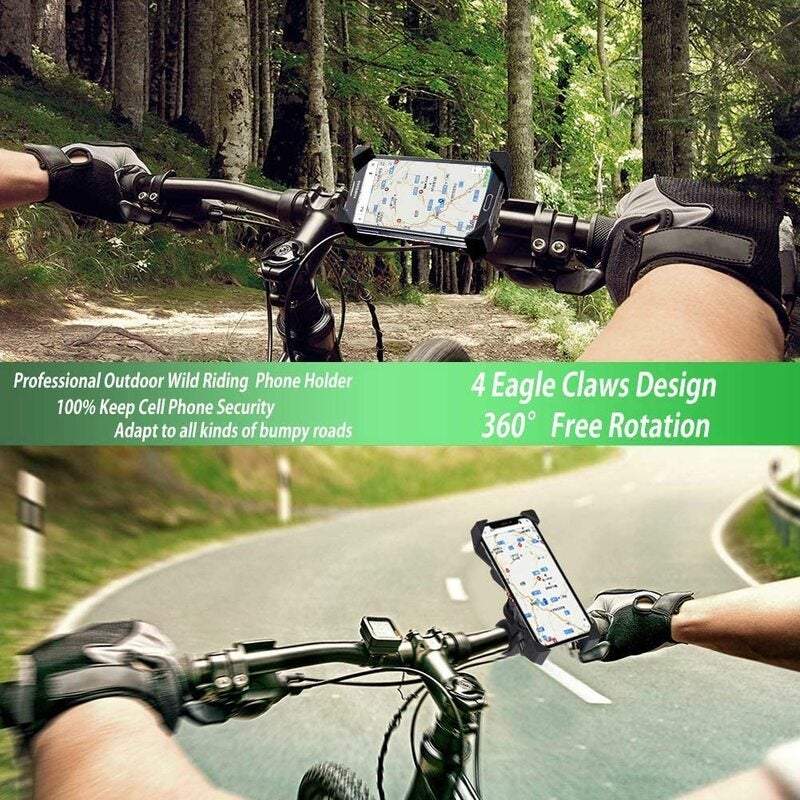 Bike Phone Holder Motorcycle Mount Handlebar For 3.5-6.8 Inch Smartphones