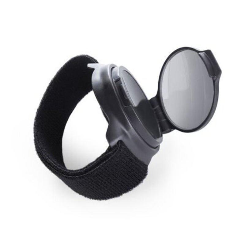 Bike Wrist Mounted Rear View Mirror Wing Side Folding 360 Degree Rotation Black