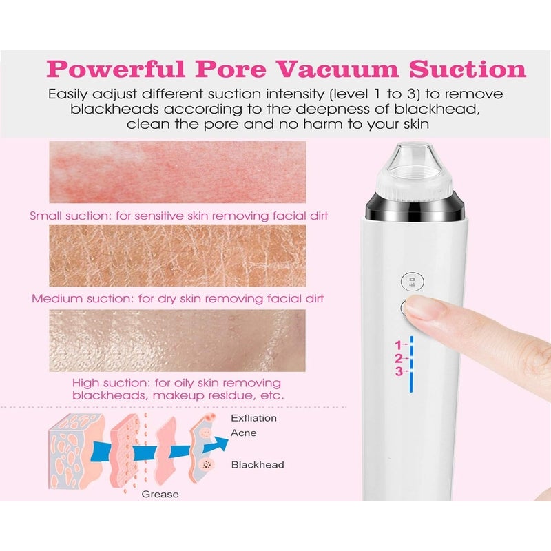 Blackhead Remover Vacuum Wifi 5.0Mp Visual Pore 20X Magnification Usb Rechargeable Electric Suction Facial Acne Extracto