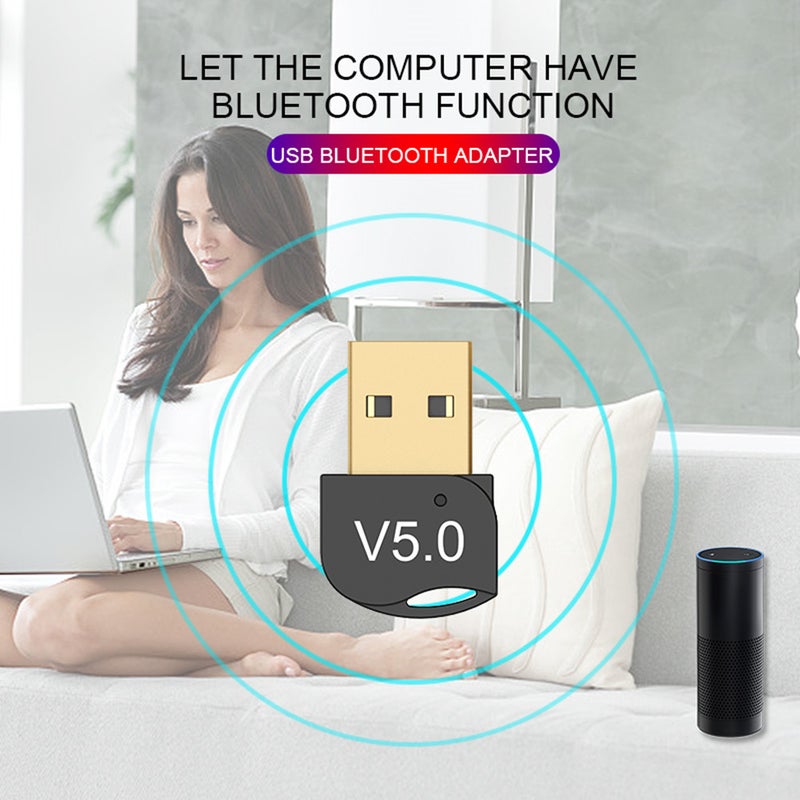 Bluetooth Adapter Usb Dongle For Computer Pc Wireless Transmitter 5.0 Music Receiver