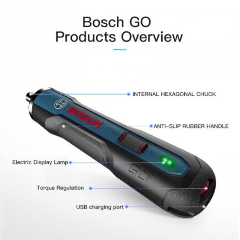 Bosch Go Rechargeable 3.6V Smart Cordless Screwdriver Modes Torques Tool Kits