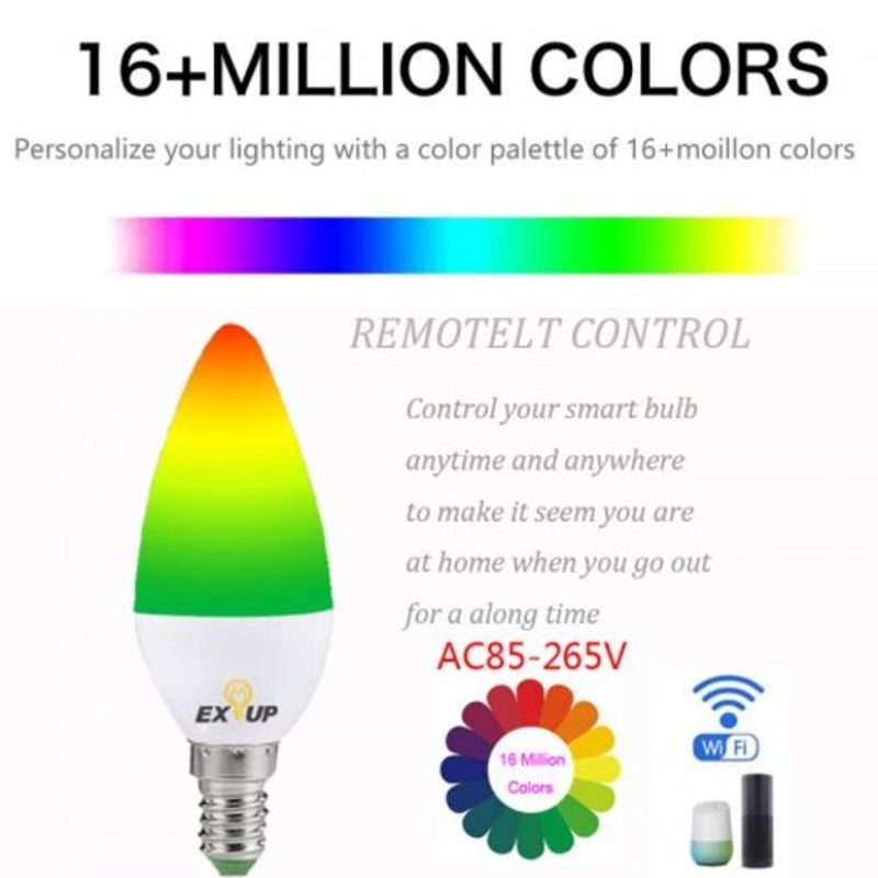 C37 Smart Light Bulb Voice Control Amazon Alexa Google Home Tmallgenie Colorful É