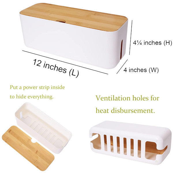 Cable Power Strip Wire Case Socket Organizer Storage Box Charger Management