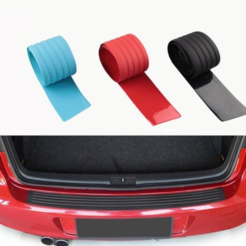 Car Rear Bumper Protector Trunk Boot Rubber Strip Black
