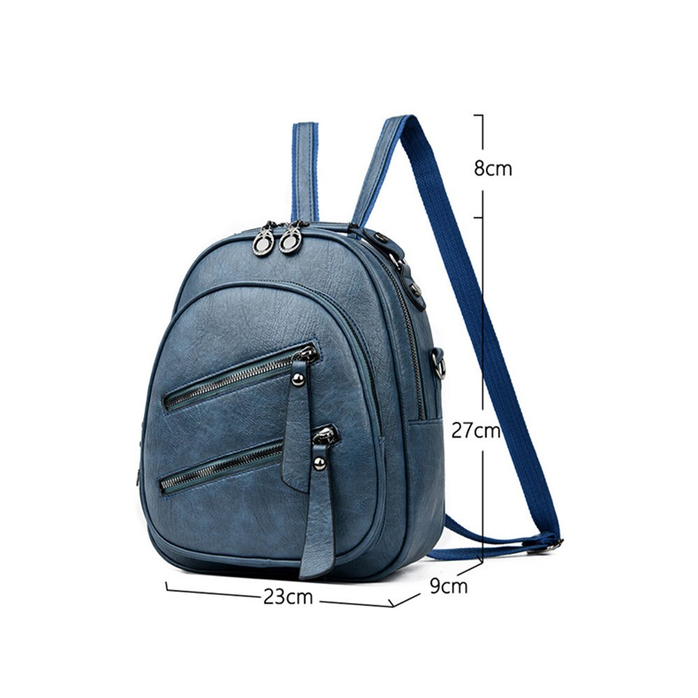 Casual Pu Leather Designer Small Backpack Purse Bags For Women Travel Pack