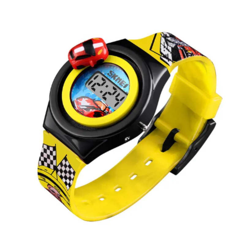 Veile Studios Skmei Children Electronic Watch Car Shape Toy Lcd Digital Wrist Watches