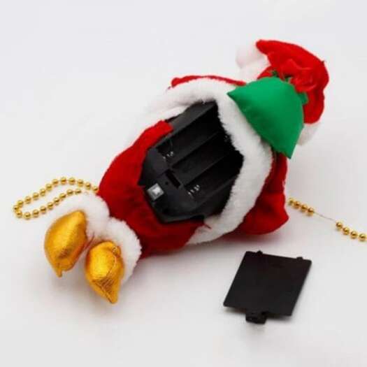 Christmas Decorations Gift Electric Ladder Santa Claus Party Music Toy Without Battery