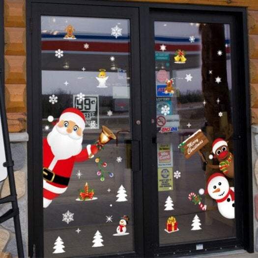 Christmas Ornaments Window Glass Snowflake Sticker Sk9241