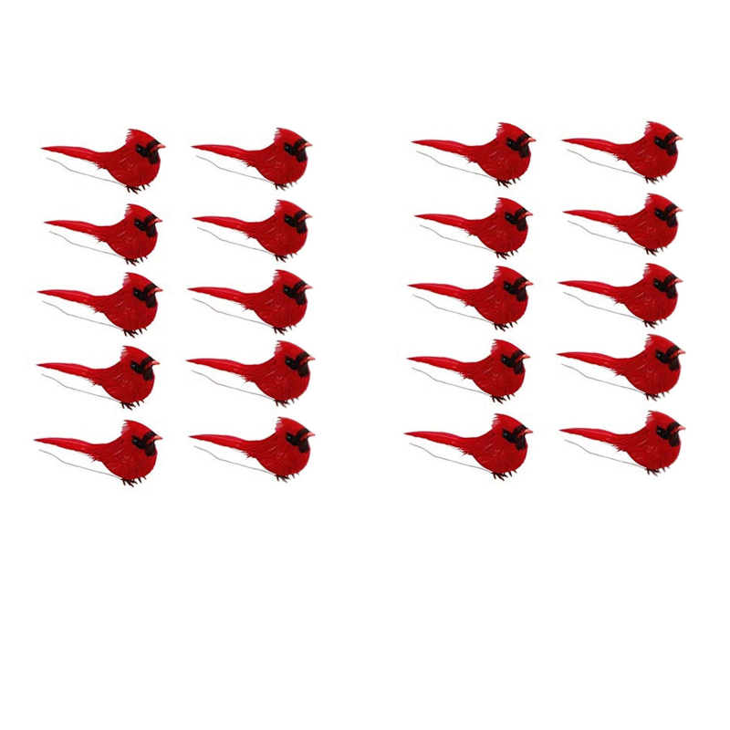 Christmas Cardinal Birds Artificial Decoration Pendant