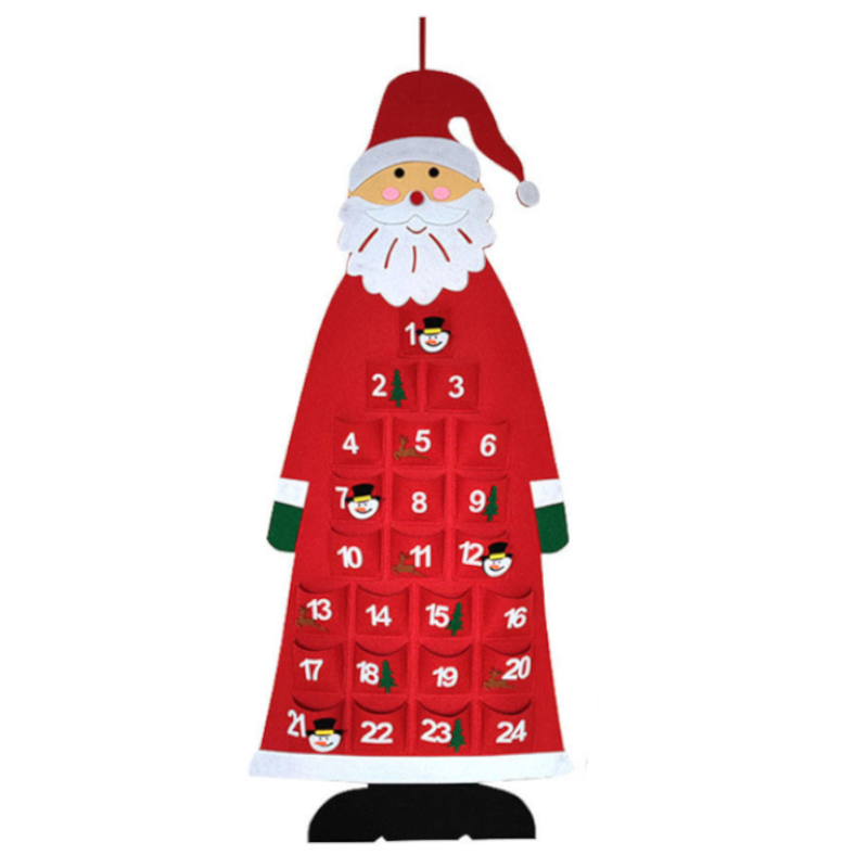Christmas Hanging Santa Felt Advent Calendar