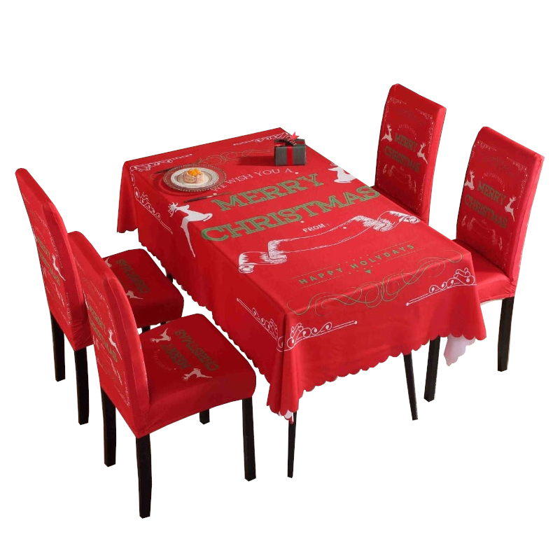 Christmas Tablecloths Chair Covers Party Decorations