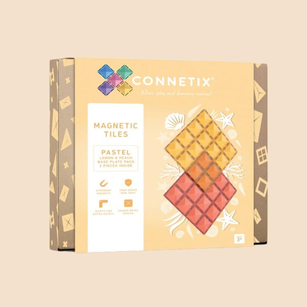 Connetix Tiles 2 Piece Base Plate Lemon Peach