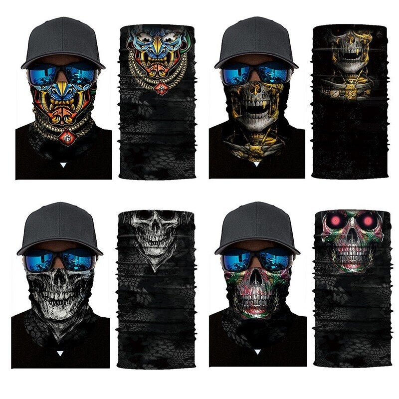 Cool Robot Skeleton Halloween Mask Scarf Joker Headband Balaclavas For Cycling 4