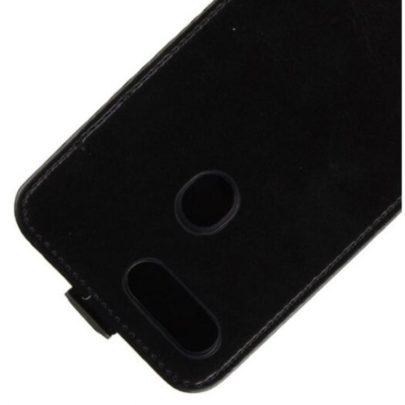 Crazy Horse Mobile Phone Wallet Protective Cover For Oppo R15 Black