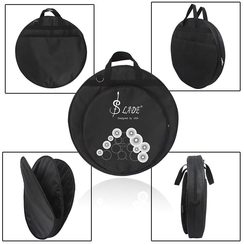 Cymbal Bag Backpack For 21 Inch Three Pockets With Removable Divider Shoulder Strap