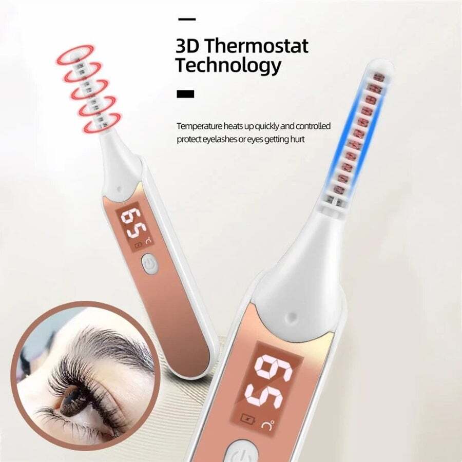 Electric Heated Eyelash Curler Women Makeup Irons Brush Natural Curling
